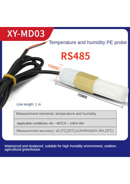 DC5-28V RS485 Sıcaklık ve Nem Vericisi Modbus XY-MD03 Kollektör Sıcaklık ve Nem -Pe Kafa (Yurt Dışından) modelleri