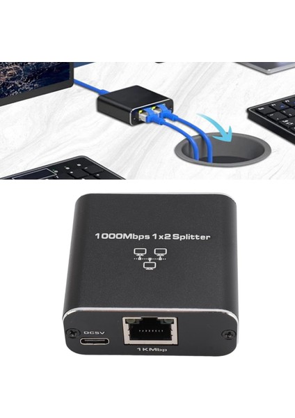 Ethernet Kablosu Ile Ethernet Bölücü 1000 Mbps 1 x 2 Splitter Adaptör fiyatları