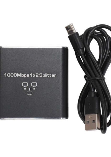 Ethernet Kablosu Ile Ethernet Bölücü 1000 Mbps 1 x 2 Splitter Adaptör fırsatları