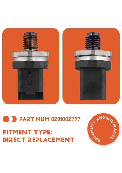 Peugeot 0281002797 0281006507 Için Yakıt Rayı Basınç Sensörü (Yurt Dışından) indirimleri