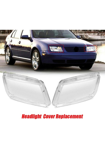 Bora Jetta 1999-2004 Araç Far Cam Kapağı Için 1 Çift Sol+Sağ (Yurt Dışından) fiyatları