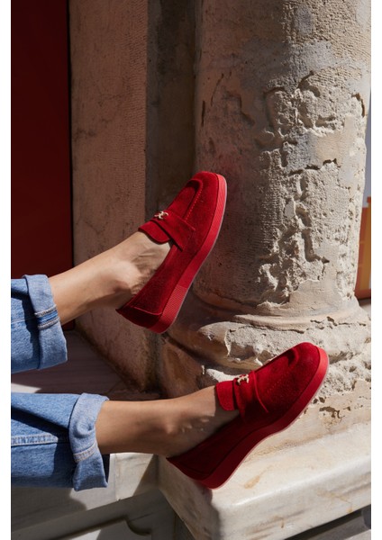 Lugo Kadın Kahve Gercek Suet Loafer Ayakkabi fırsatları