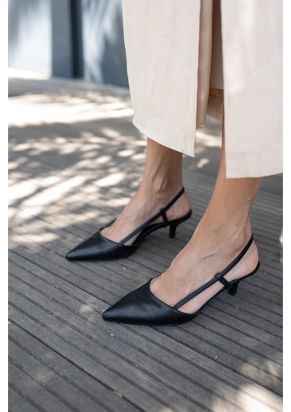 Leıla Kadin Siyah Topuklu Ayakkabi indirimleri