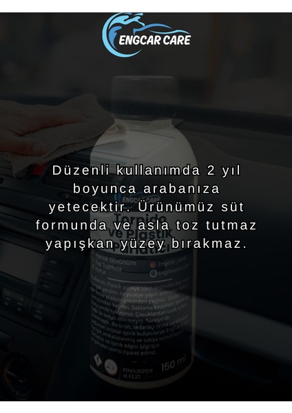 Torpido Parlatıcı Süt 150ML Kokulu| Premium Plastik Parlatıcı Yenileyici| Yüksek Etkili fiyatları