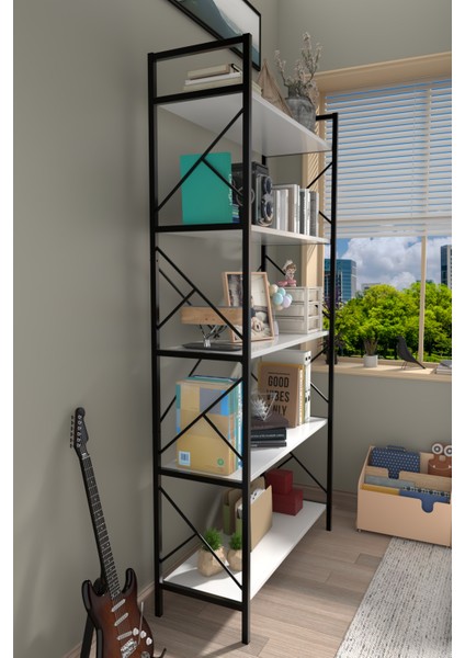 5 Raf Dekoratif 180 cm Kitaplık fiyatları