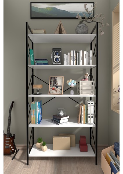 5 Raf Dekoratif 180 cm Kitaplık modelleri