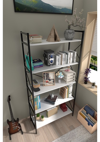 5 Raf Dekoratif 180 cm Kitaplık fırsatları