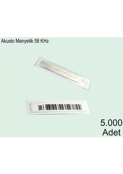 Akusto Manyetik DR Barkodlu Alarm Etiketi 1 Kutu:5000 Adet fiyatları