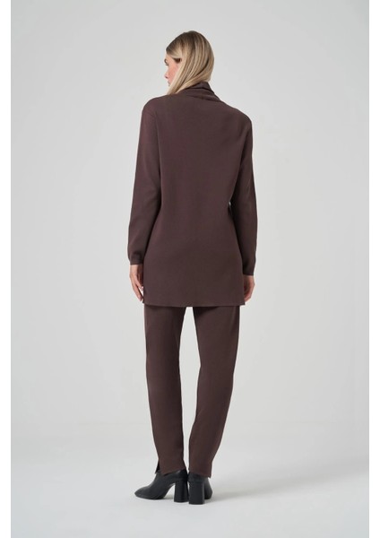 pantolonlu triko takim 1353 kahve