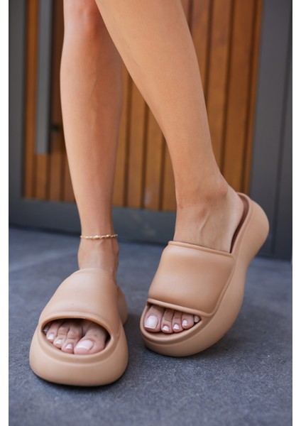 Mcgine Kadın Taba 5 cm Taban Yukseklık Plaj-Gunluk Kullanıma Uygun Eva Terlık