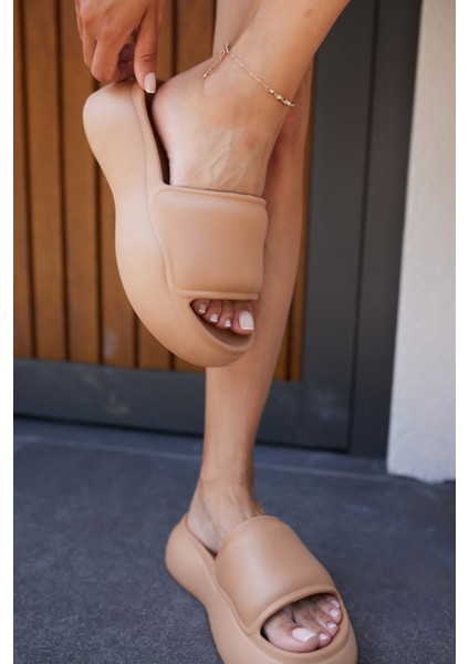 Mcgine Kadın Taba 5 cm Taban Yukseklık Plaj-Gunluk Kullanıma Uygun Eva Terlık