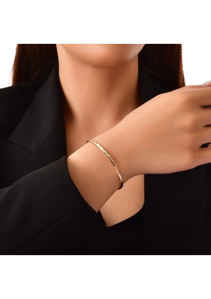 Tasarım Altın Kelepçe - 14K