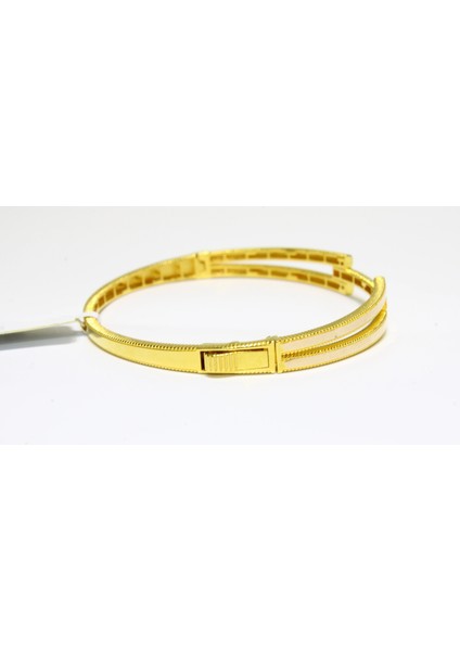 14 Ayar Altın Ajda Model Tek Sıralı Kaburga Kelepçe Bilezik 8.31 gr modelleri