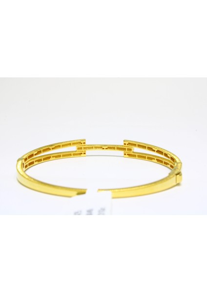 14 Ayar Altın Ajda Model Tek Sıralı Kaburga Kelepçe Bilezik 8.31 gr fırsatları