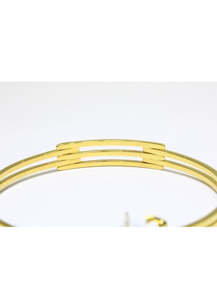 14 Ayar Altın 3 Sıralı Kaburga Kelepçe Bilezik 7.19 gr fırsatları