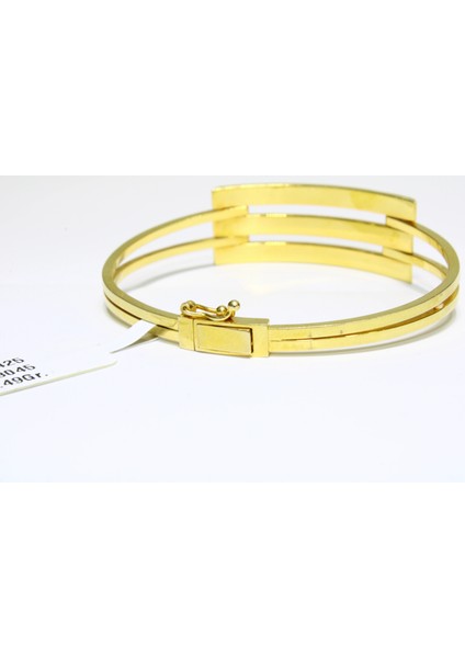 14 Ayar Altın 3 Sıralı Parlak Yüzey Kaburga Kelepçe Bilezik 7.49 gr indirimleri
