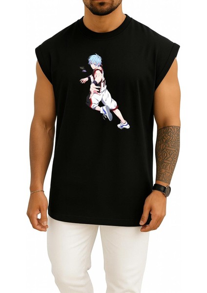 Oversize Tetsuya Kuroko Taiga Kagami Kuroko's Basketball Göğüs Tasarımlı Atlet
