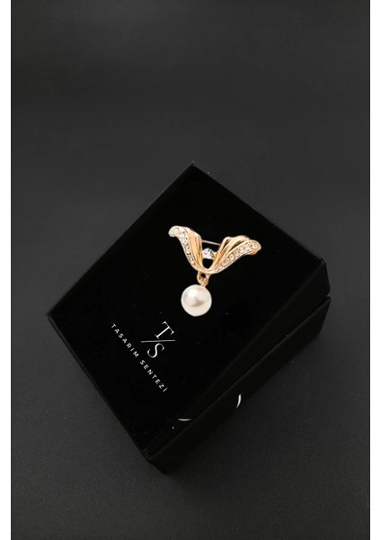 Broş Metal Rozet Kanat Taşlı Incili Yaka Kıyafet Eşarp Fular Atkı Şal Takı Aksesuar Hediye fiyatları