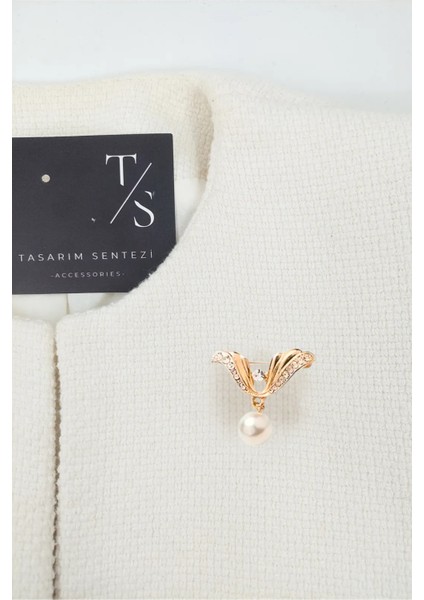 Broş Metal Rozet Kanat Taşlı Incili Yaka Kıyafet Eşarp Fular Atkı Şal Takı Aksesuar Hediye modelleri