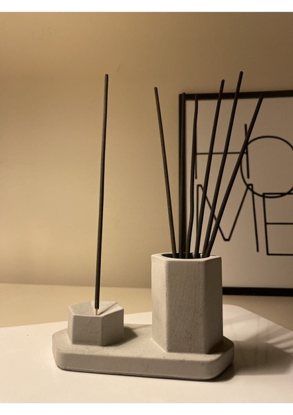 Dekoratif Tütsülük Gri & Baykuş Obje