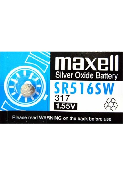 Maxell SR-516SW Lityum 10LU Paket Pil