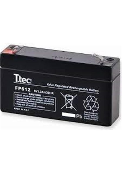 Ttec 6V 1.3AH Bakımsız Kuru Akü