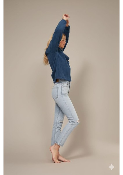 Yarım Fermuarlı Pelüş Sweatshirt fiyatları