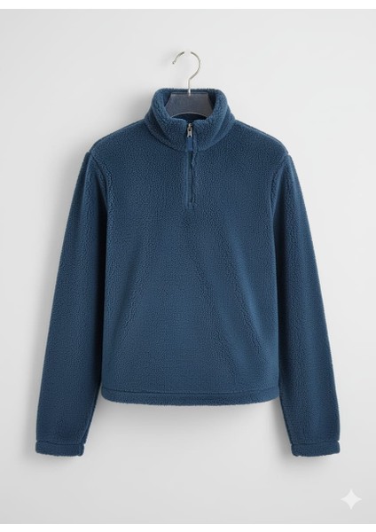 Yarım Fermuarlı Pelüş Sweatshirt modelleri