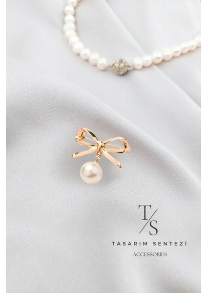 Broş Metal Rozet Fiyonk Kurdele Incili Yaka Kıyafet Eşarp Fular Atkı Şal Takı Aksesuar Hediye