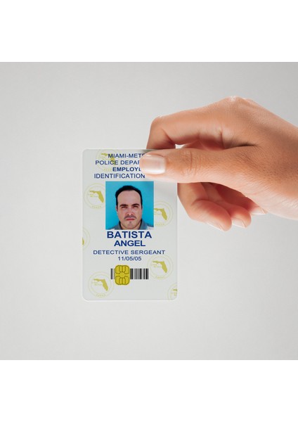 Dexter Angel Batista Dedektif Id Kart Sticker Kaplama (Yüksek Kalite)