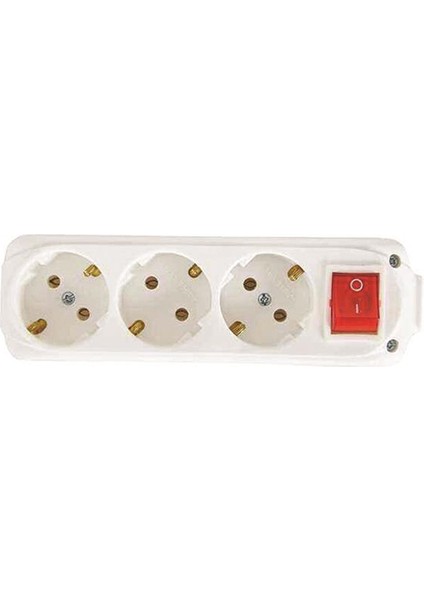 Almera 3lü Anahtarlı Topraklı Klemensli Priz (9130200)