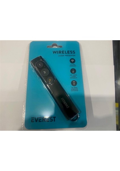 Everest Tba-11 2.4ghz Kablosuz Type C Profesyonel Sunum Cihazı (100-200MT LAZER)(50-100MT Wıreless )