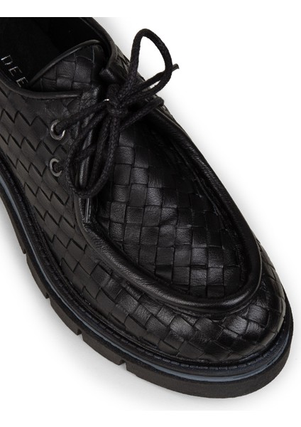 Kadın Hakiki Deri Siyah Loafer Ayakkabı - F2204MSYHC01 indirimleri