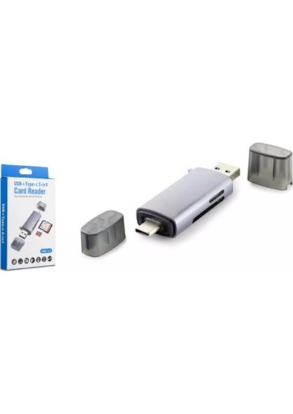 Hadron HDX7031 Card Reader Usb3.0 + Type-C All In One Gri