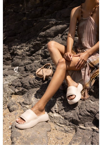 Mcgine Kadın Taba 5 cm Taban Yukseklık Plaj-Gunluk Kullanıma Uygun Eva Terlık