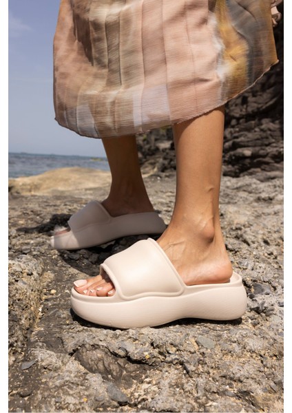 Mcgine Kadın Taba 5 cm Taban Yukseklık Plaj-Gunluk Kullanıma Uygun Eva Terlık