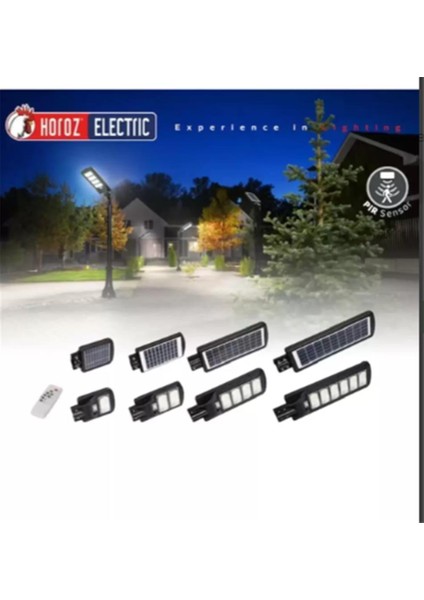 Horoz Compact 300W LED Solar Sokak Armatürü 1567LM 6400K Smd LED Beyaz Işık Su Geçirmez Kumandalı fiyatları