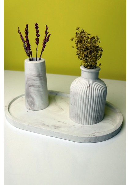 Mermer Desenli Dekoratif Özel Tasarım Vazo fırsatları