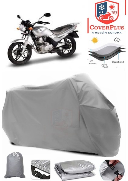 Sym Xs 125K Motor Brandası Gri Motorsiket Brandası Motor Örtüsü Çadır Su Geçirmez Motosiklet Kılıfı Motor Brandası