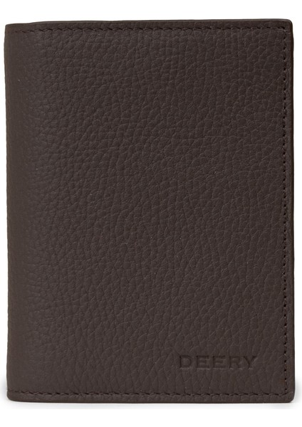 Hakiki Deri Kahverengi Dikey Erkek Cüzdanı - 00219MKHVZ01