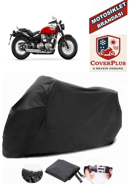 Triumph Bonneville Speed Motor Brandası Siyah Motorsiket Brandası Motor Örtüsü Çadır Su Geçirmez Motosiklet Kılıfı Motor Brandası