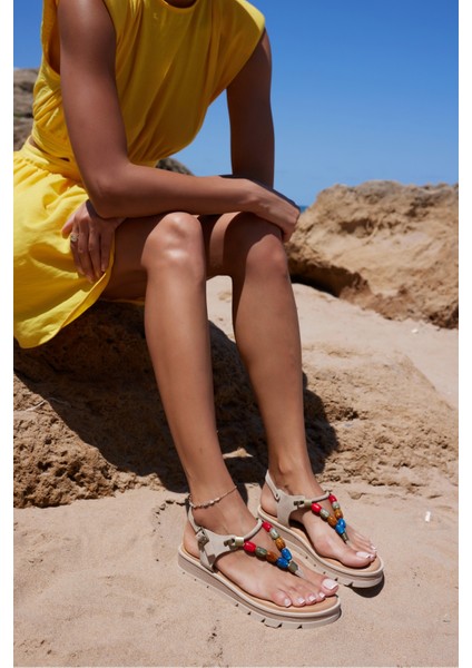 Calum Kadın Siyah Gercek Deri Ispanya Uretım Sandalet