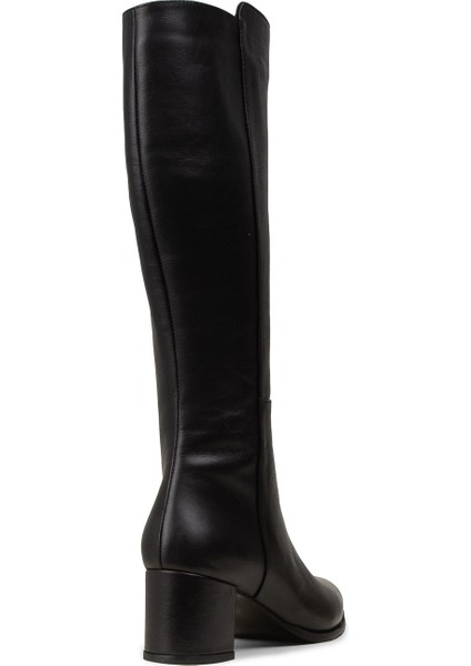 Kadın Hakiki Deri Siyah Fermuarlı Çizme - A2131ZSYHC01 fiyatları