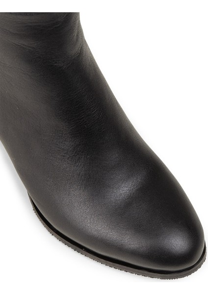 Kadın Hakiki Deri Siyah Fermuarlı Çizme - A2131ZSYHC01 fırsatları