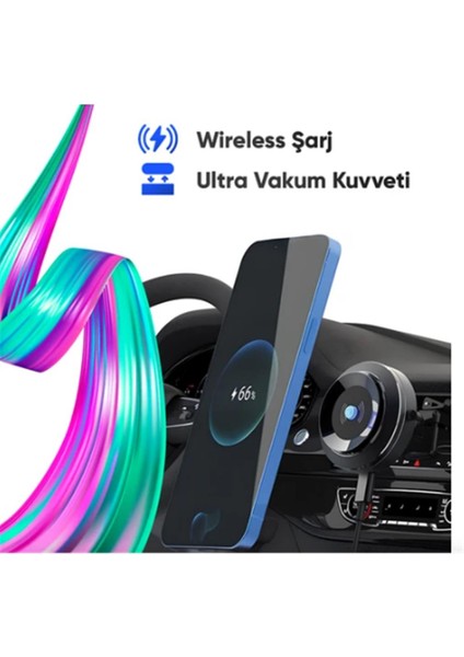 Enkado Otomatik Vakumlu Kablosuz Şarjlı Araç Içi Telefon Tutucu fiyatları