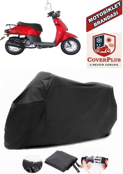 Stmax Rota 100 Motor Brandası Siyah Motorsiket Brandası Motor Örtüsü Çadır Su Geçirmez Motosiklet Kılıfı Motor Brandası