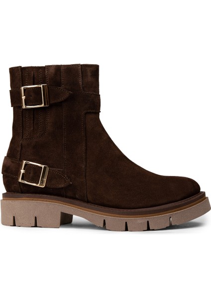 Kadın Hakiki Süet Kahverengi Bot - F2241ZKHVC01