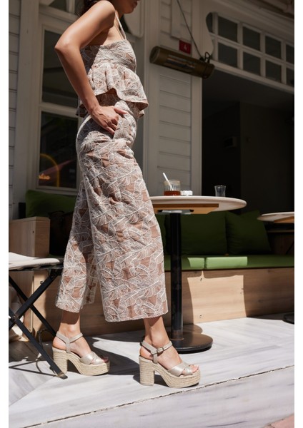 Natalis Kadın Bej Espadrıl Taban Ispanya Uretımı Ithal Sandalet