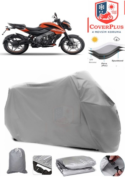 Bajaj Pulsar Ns 125 Motor Brandası Gri Motorsiket Brandası Motor Örtüsü Çadır Su Geçirmez Motosiklet Kılıfı Motor Brandası
