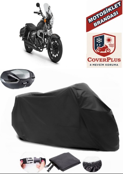 Kuba Superlight 200 Motor Brandası Siyah Arka Çanta Uyumlu Motorsiket Brandası Motor Örtüsü Çadır Su Geçirmez Motosiklet Kılıfı Motor Brandası